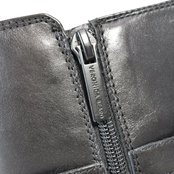 NIB$550 VERONICA BEARD Sohelia Buckled Strap Leather High-heel Ankle Boots 7.5 - Picture 11 of 14